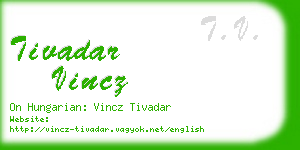 tivadar vincz business card